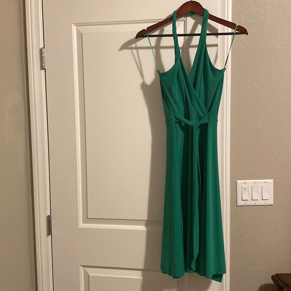 Arden B halter wrap dress green M